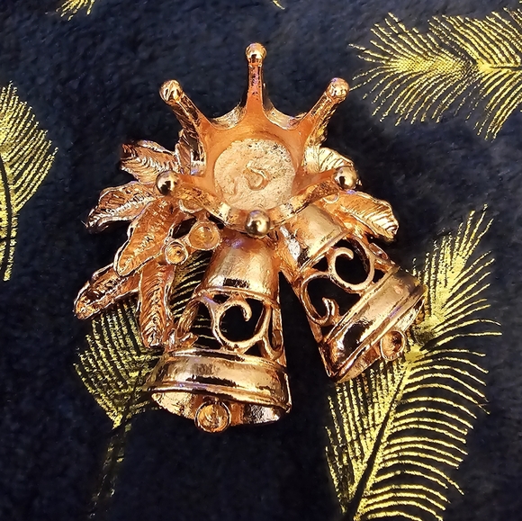 32g, Christmas Bells Sphere Holder, Rose Gold Tone, New! - Picture 3 of 10